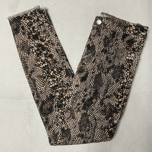 We The Free High Rise Skinny Jeans Size 28 Ankle Crop Two Faced Snakeskin Python